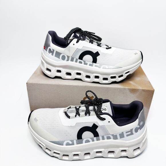 On Running Shoes - On Cloudmonster All White Long Distance Running Sneakers Tennis Shoes Womens 9.5